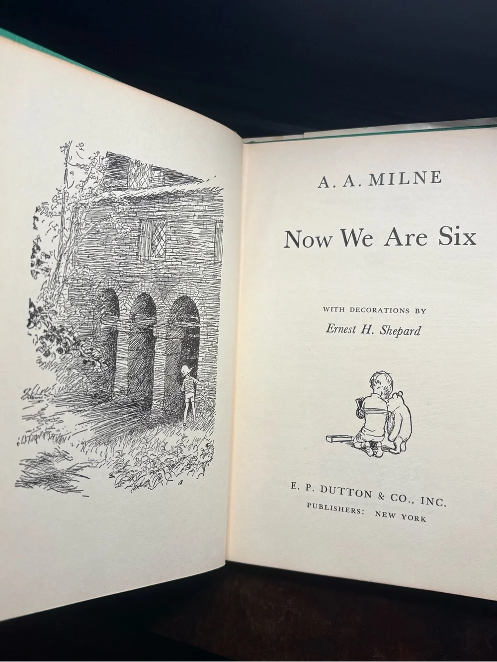 Vintage A. A. Milne Set — When We Were Very Young & Now We Are Six (Green, Teal) - Picture 10 of 13